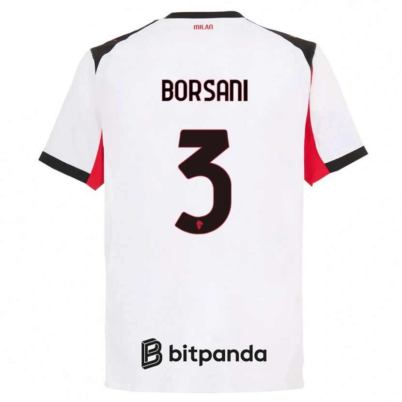 Danxen Homem Camisola Emanuele Borsani #3 Branco Preto Alternativa 2025/26 Camisa Brasil