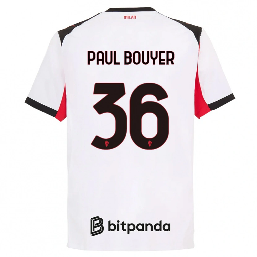 Danxen Homem Camisola Léo Paul Bouyer #36 Branco Preto Alternativa 2025/26 Camisa Brasil