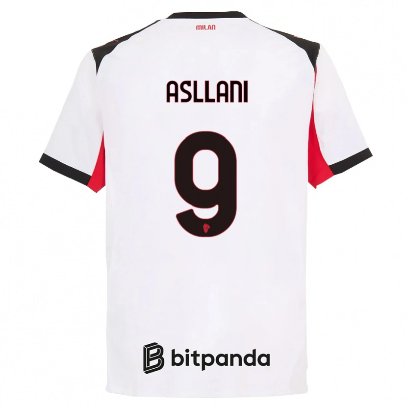 Danxen Homem Camisola Kosovare Asllani #9 Branco Preto Alternativa 2025/26 Camisa Brasil