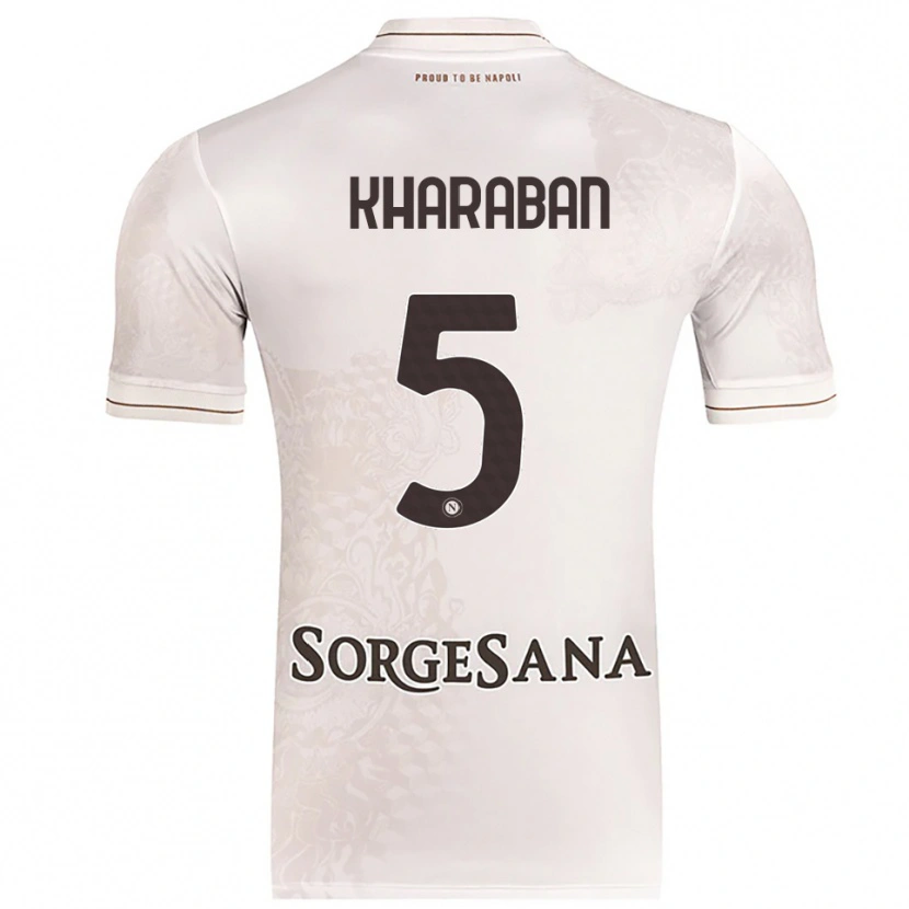 Danxen Homem Camisola Vitaliy Kharban #5 Champagne Marrom Alternativa 2025/26 Camisa Brasil