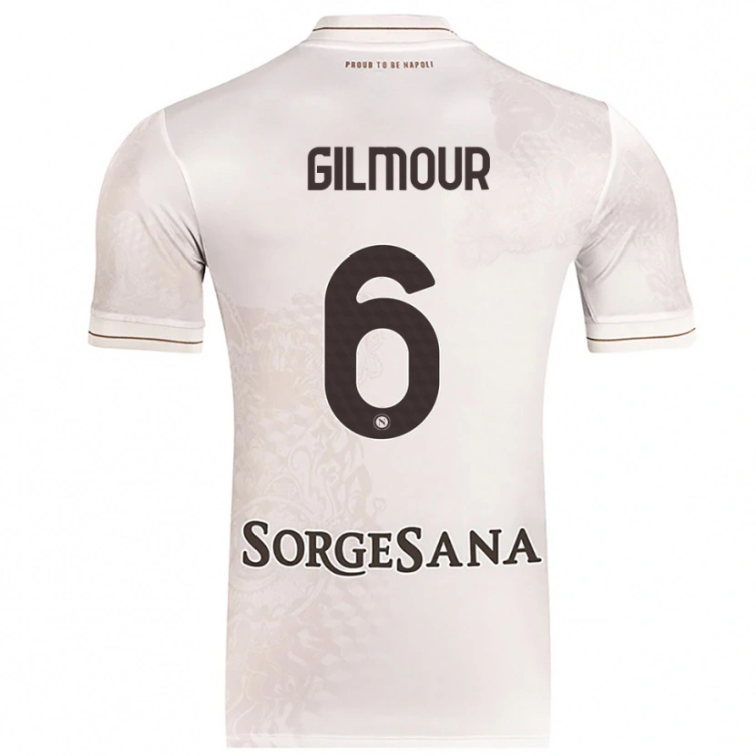 Danxen Homem Camisola Billy Gilmour #6 Champagne Marrom Alternativa 2025/26 Camisa Brasil