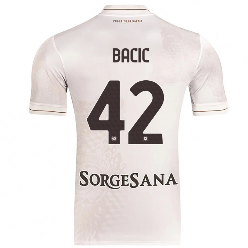 Danxen Homem Camisola Doris Bačić #42 Champagne Marrom Alternativa 2025/26 Camisa Brasil