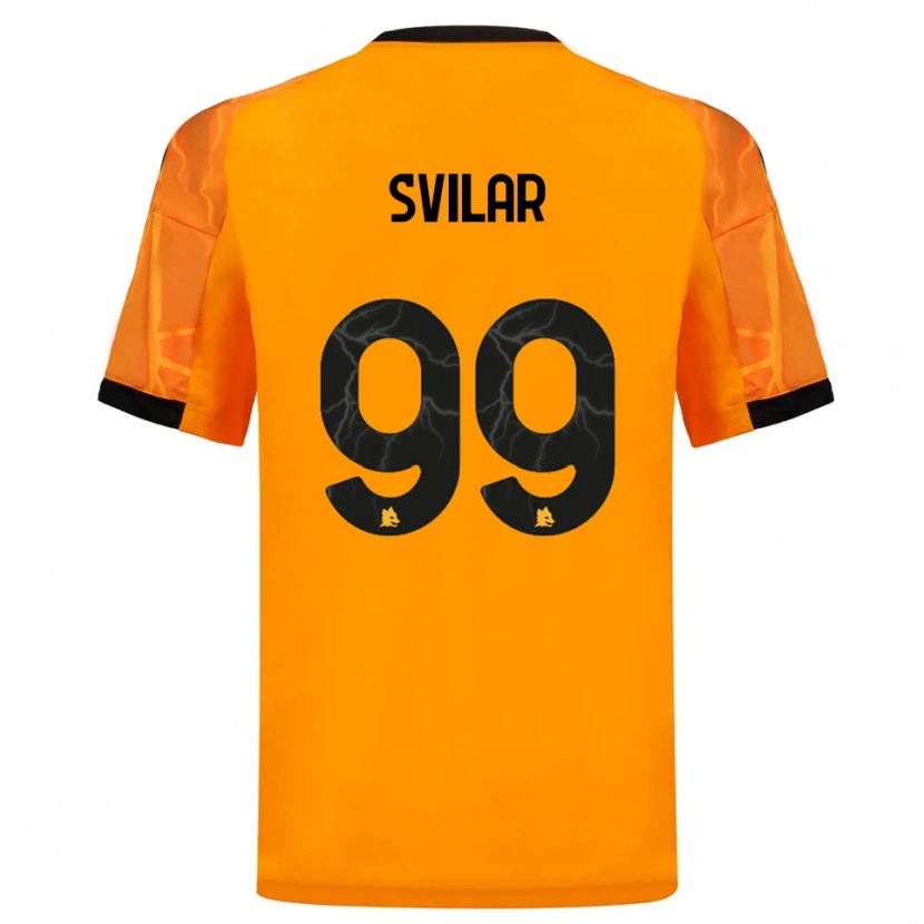 Danxen Homem Camisola Mile Svilar #99 Laranja Preto Alternativa 2025/26 Camisa Brasil