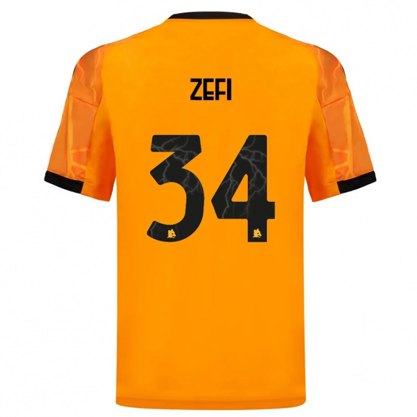 Danxen Homem Camisola Kevin Zefi #34 Laranja Preto Alternativa 2025/26 Camisa Brasil