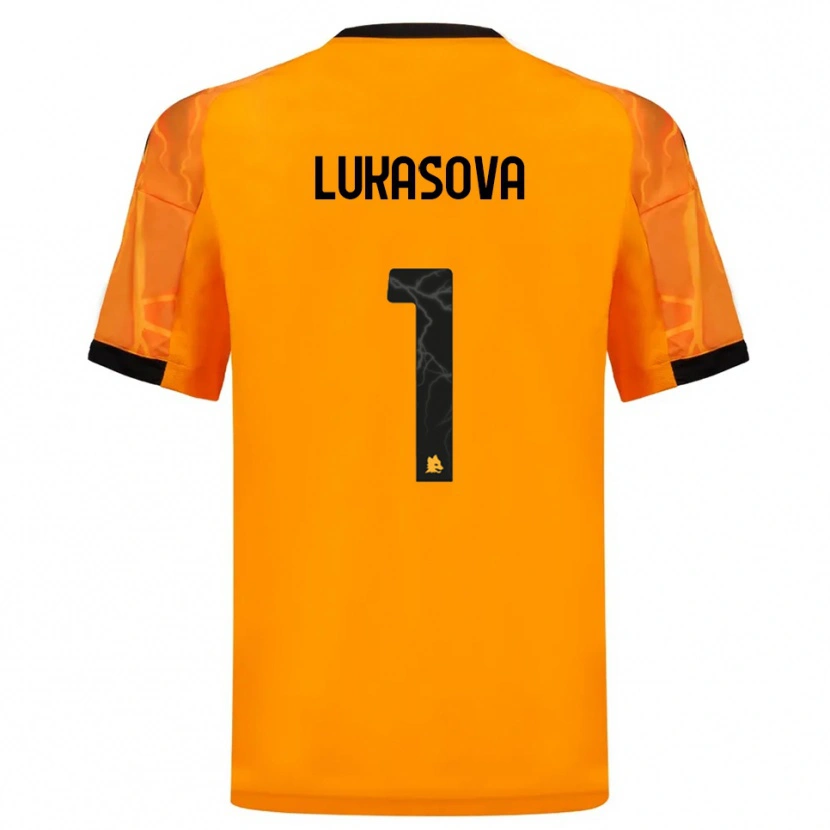 Danxen Homem Camisola Olivie Lukášová #1 Laranja Preto Alternativa 2025/26 Camisa Brasil