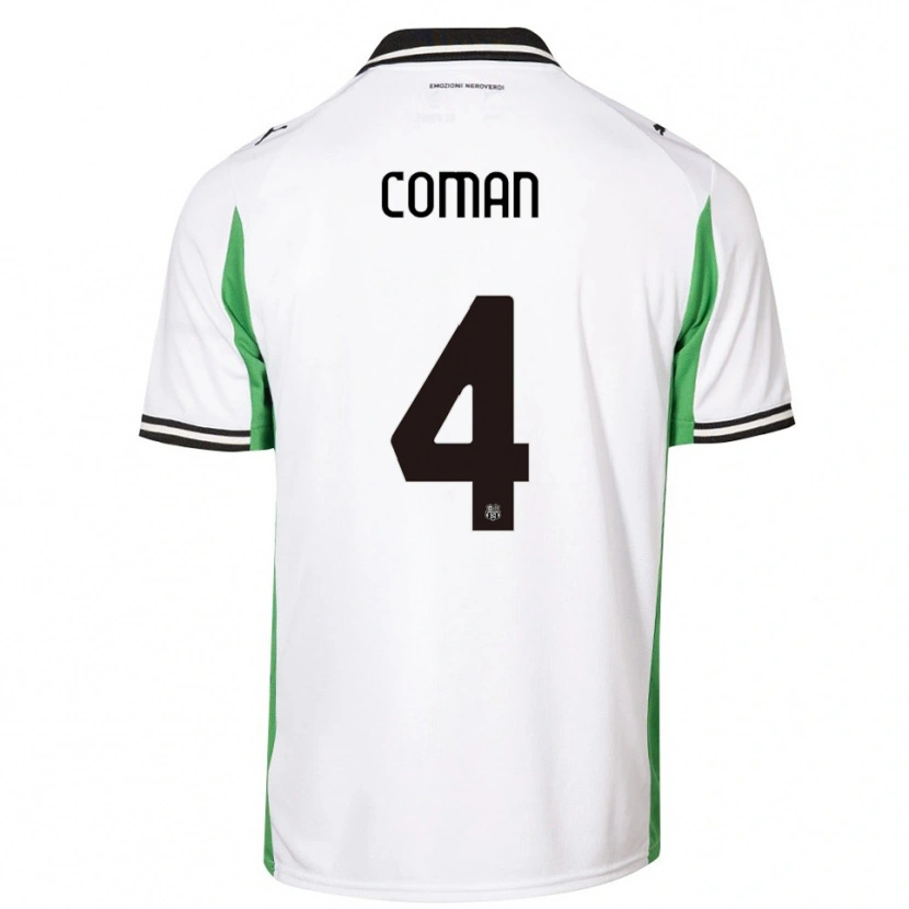 Danxen Homem Camisola Rareș Coman #4 Branco Verde Preto Alternativa 2025/26 Camisa Brasil