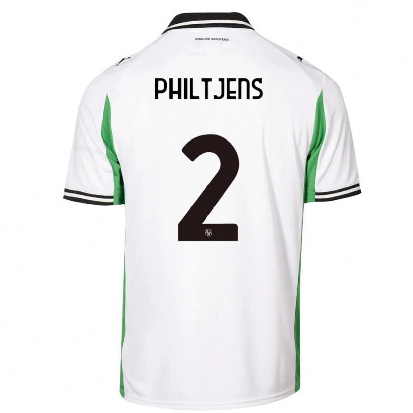Danxen Homem Camisola Davina Philtjens #2 Branco Verde Preto Alternativa 2025/26 Camisa Brasil