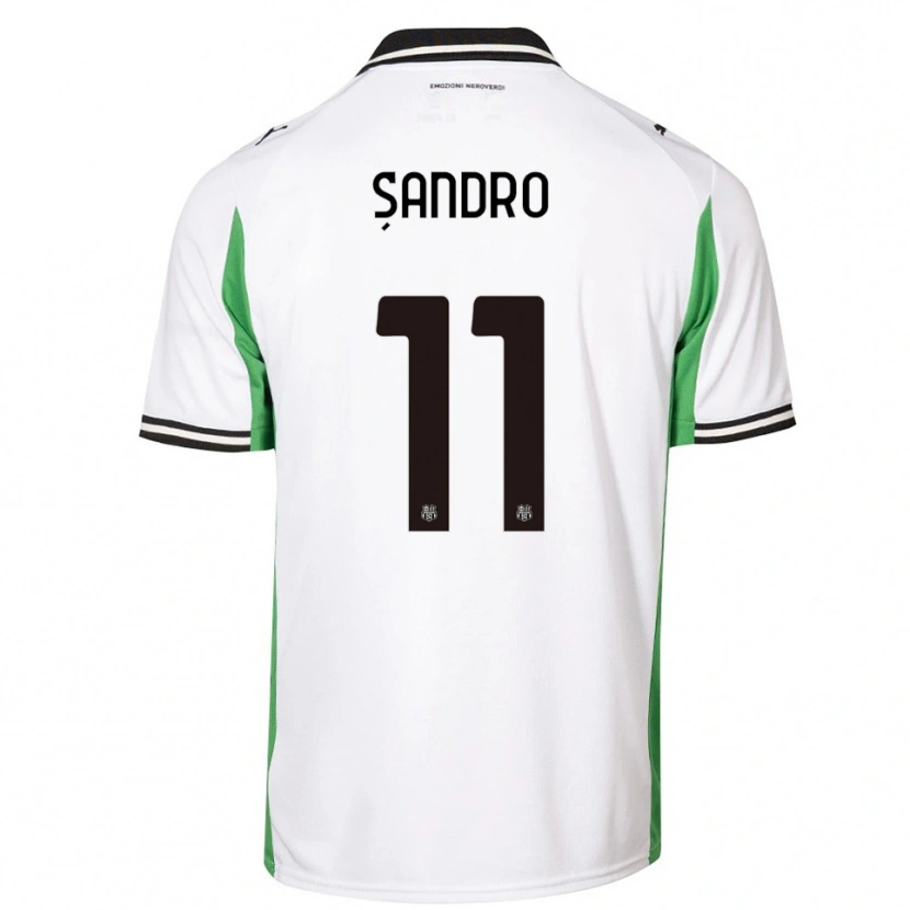 Danxen Homem Camisola Denis Șandro #11 Branco Verde Preto Alternativa 2025/26 Camisa Brasil