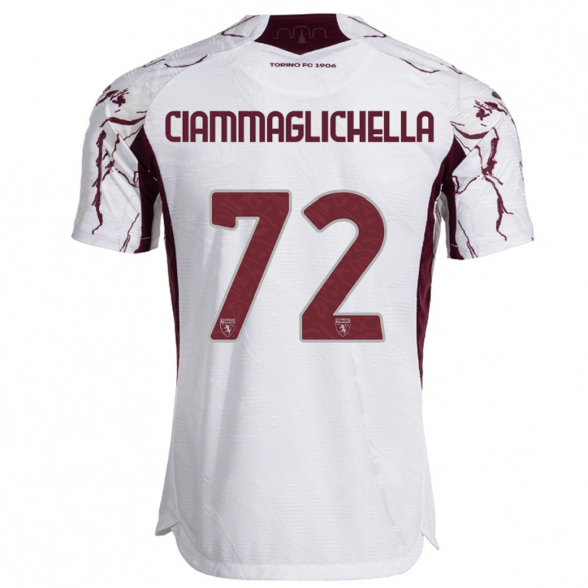 Danxen Homem Camisola Aaron Ciammaglichella #72 Branco Borgonha Alternativa 2025/26 Camisa Brasil