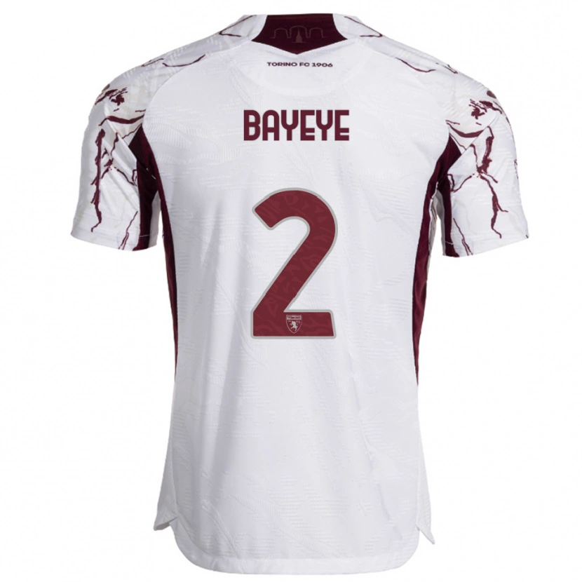 Danxen Homem Camisola Brian Bayeye #2 Branco Borgonha Alternativa 2025/26 Camisa Brasil