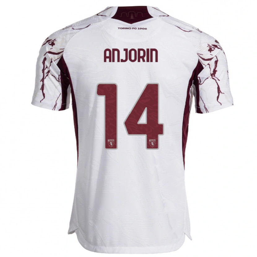 Danxen Homem Camisola Tino Anjorin #14 Branco Borgonha Alternativa 2025/26 Camisa Brasil