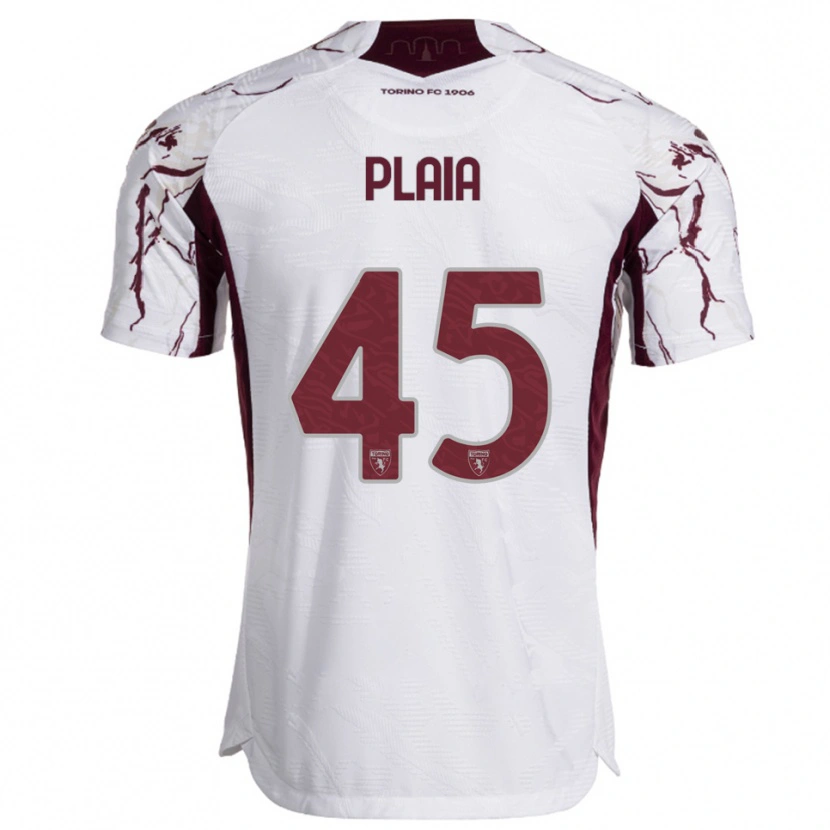 Danxen Homem Camisola Francesco Plaia #45 Branco Borgonha Alternativa 2025/26 Camisa Brasil