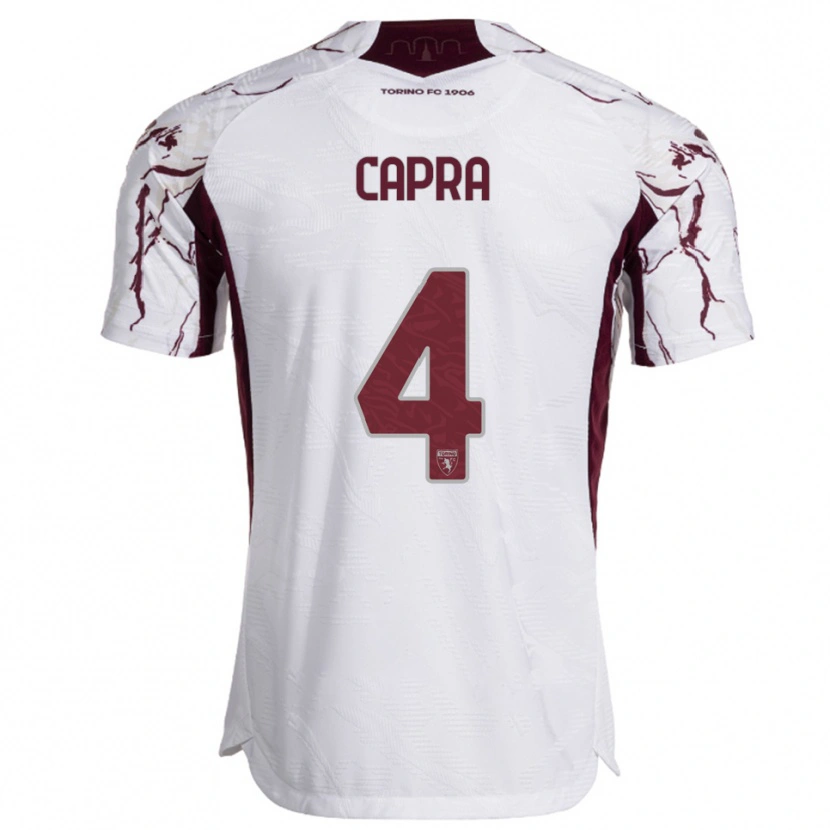 Danxen Homem Camisola Valentina Capra #4 Branco Borgonha Alternativa 2025/26 Camisa Brasil