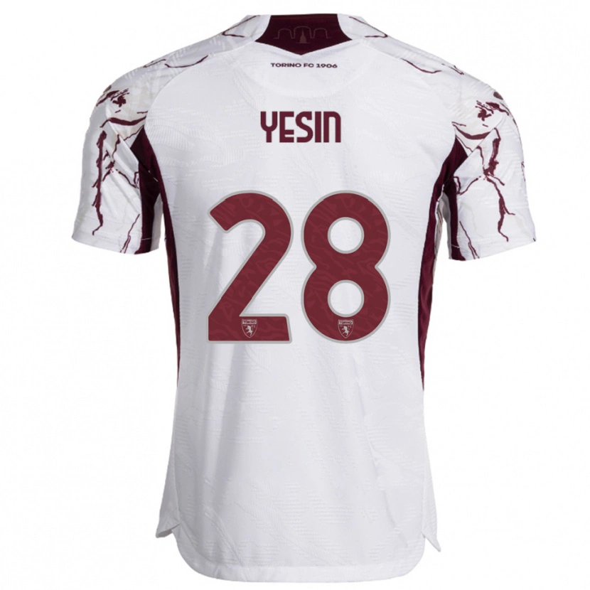 Danxen Homem Camisola Demyan Yesin #28 Branco Borgonha Alternativa 2025/26 Camisa Brasil