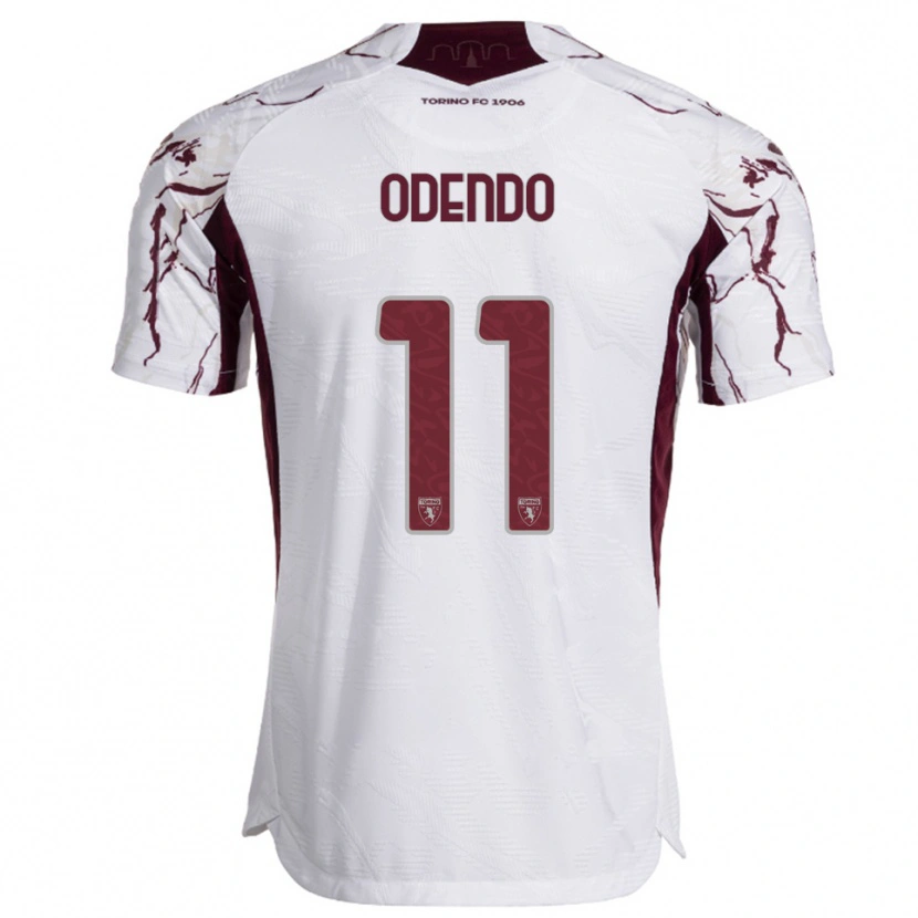 Danxen Homem Camisola Patrick Odendo #11 Branco Borgonha Alternativa 2025/26 Camisa Brasil