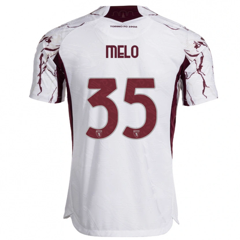 Danxen Homem Camisola Rafael Melo #35 Branco Borgonha Alternativa 2025/26 Camisa Brasil
