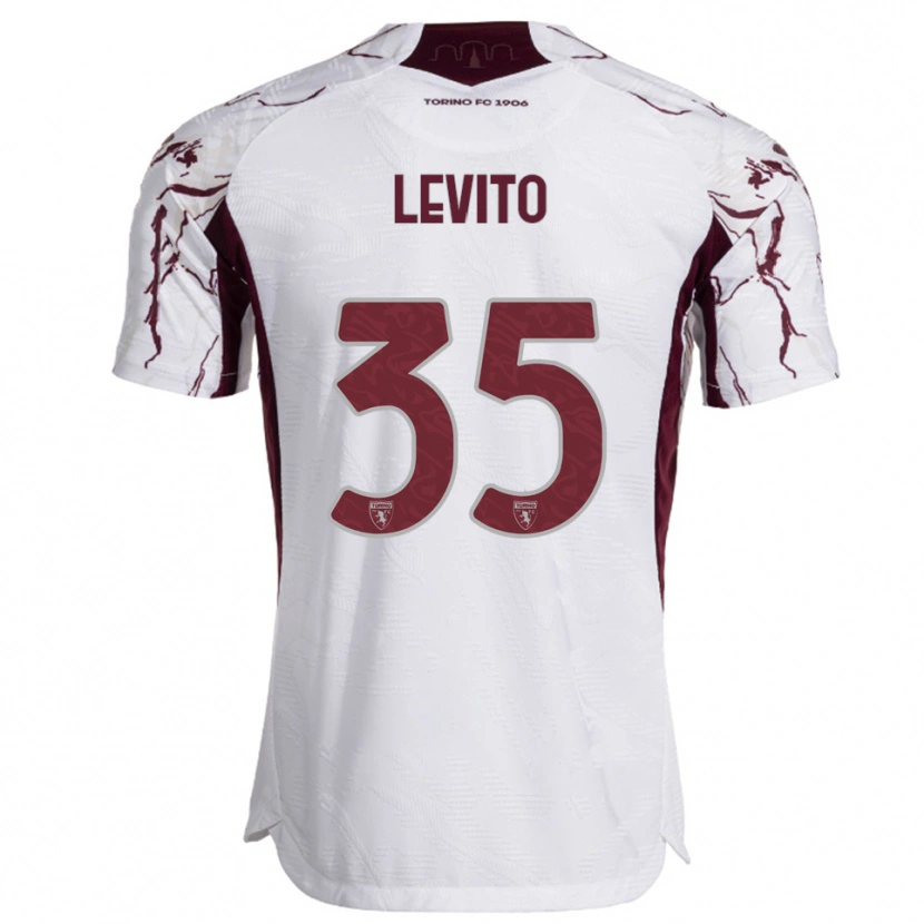 Danxen Homem Camisola Isabeau Levito #35 Branco Borgonha Alternativa 2025/26 Camisa Brasil