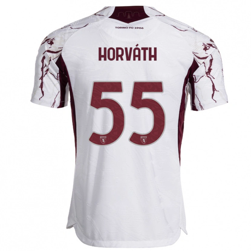 Danxen Homem Camisola Krisztofer Horváth #55 Branco Borgonha Alternativa 2025/26 Camisa Brasil