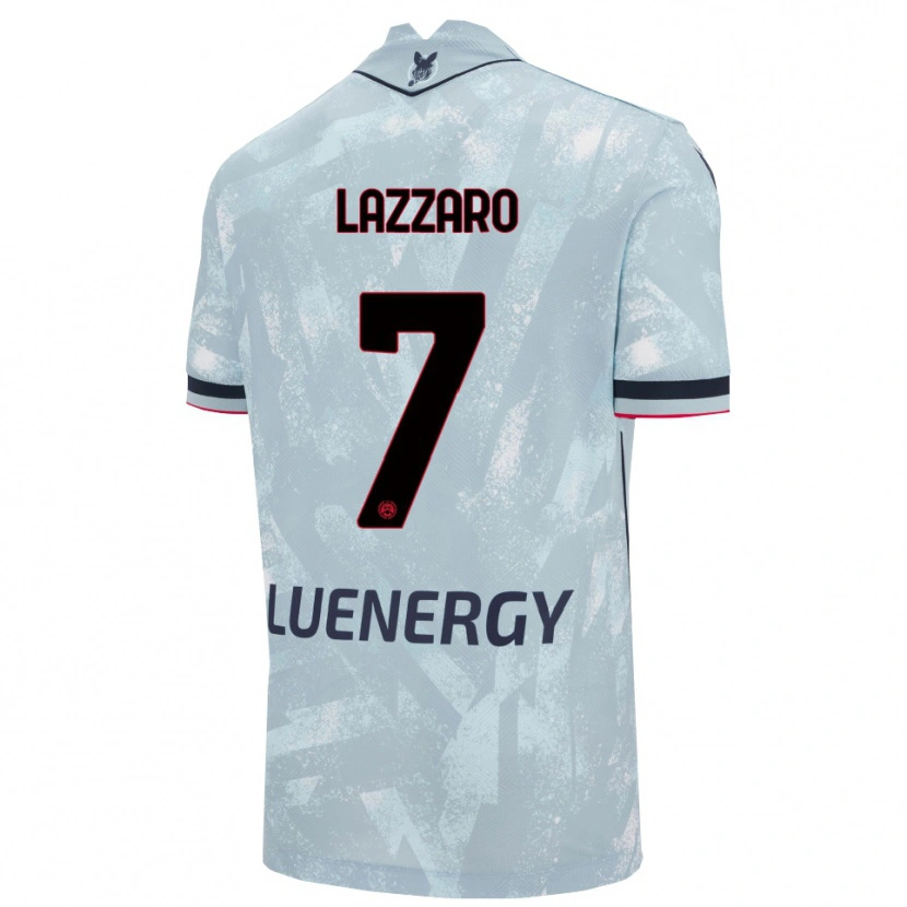 Danxen Homem Camisola Davide Lazzaro #7 Azul Claro Preto Alternativa 2025/26 Camisa Brasil