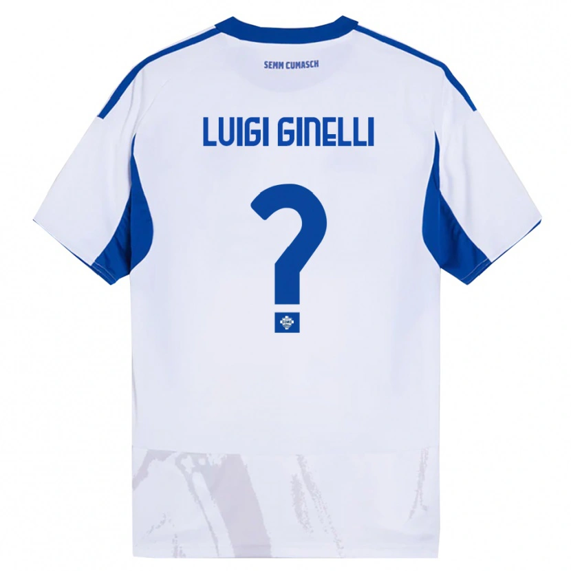 Danxen Homem Camisola Lorenzo Luigi Ginelli #0 Branco Azul Alternativa 2025/26 Camisa Brasil