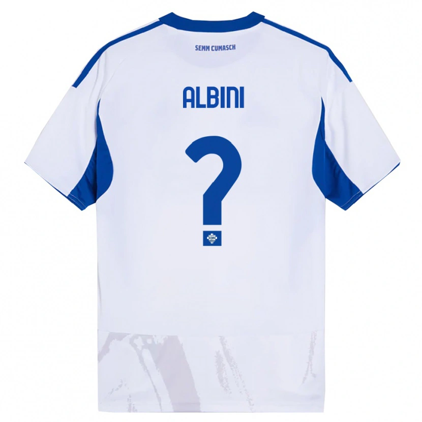 Danxen Homem Camisola Matteo Albini #0 Branco Azul Alternativa 2025/26 Camisa Brasil