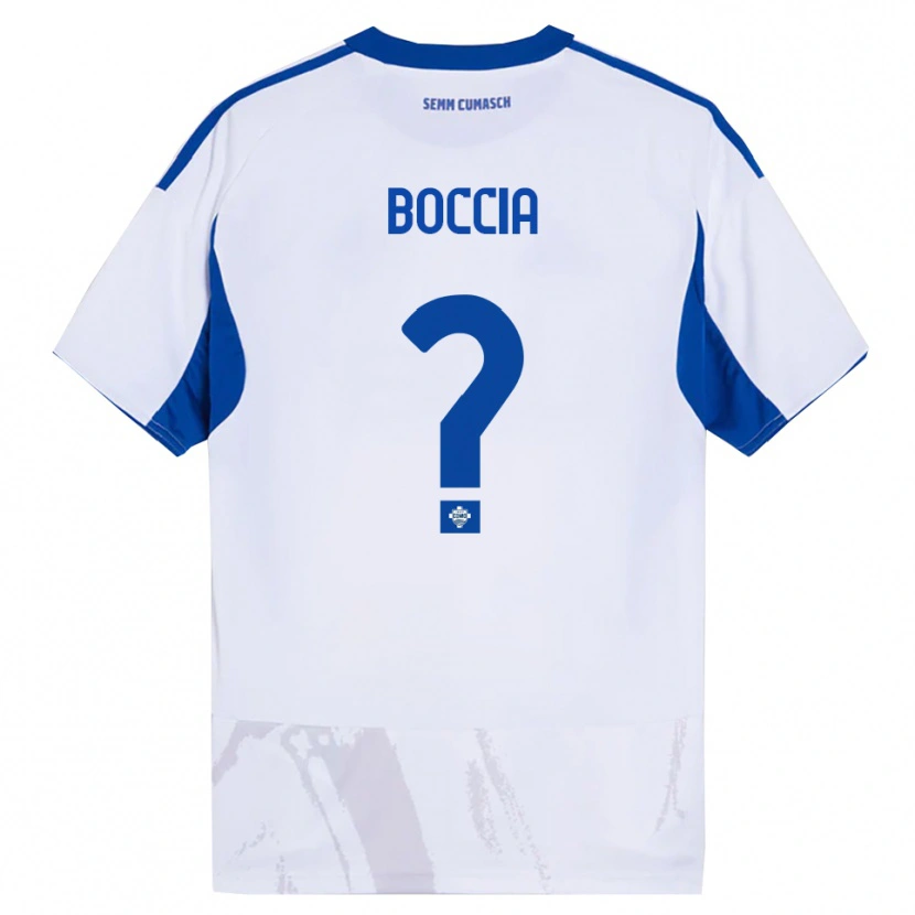 Danxen Homem Camisola Thomas Boccia #0 Branco Azul Alternativa 2025/26 Camisa Brasil
