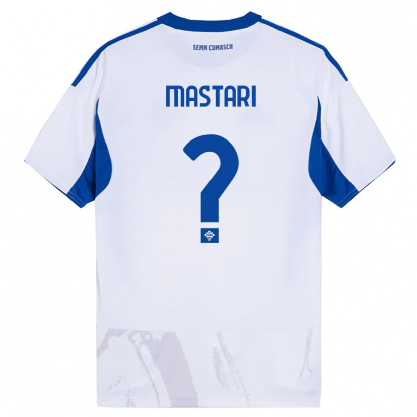 Danxen Homem Camisola Riyad Mastari #0 Branco Azul Alternativa 2025/26 Camisa Brasil