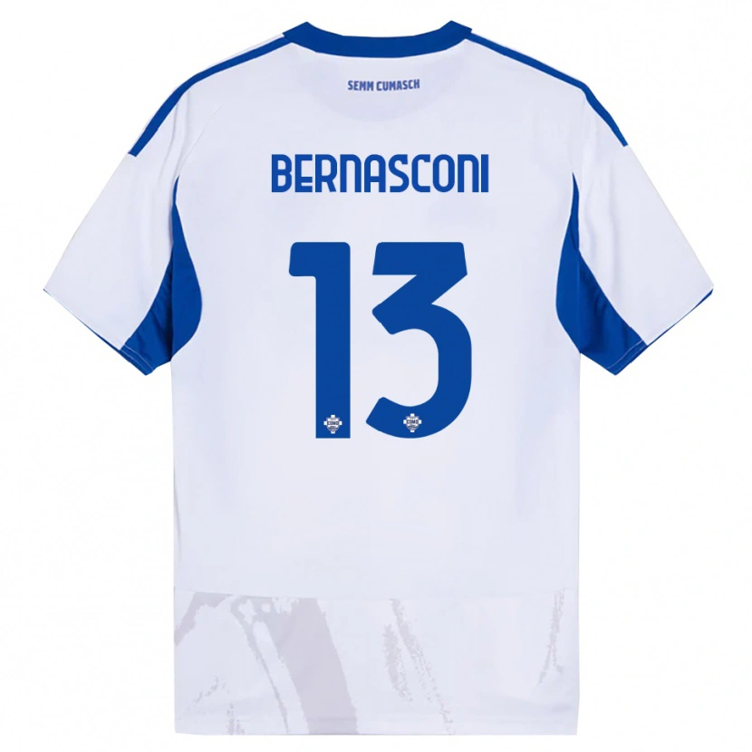 Danxen Homem Camisola Enea Bernasconi #13 Branco Azul Alternativa 2025/26 Camisa Brasil