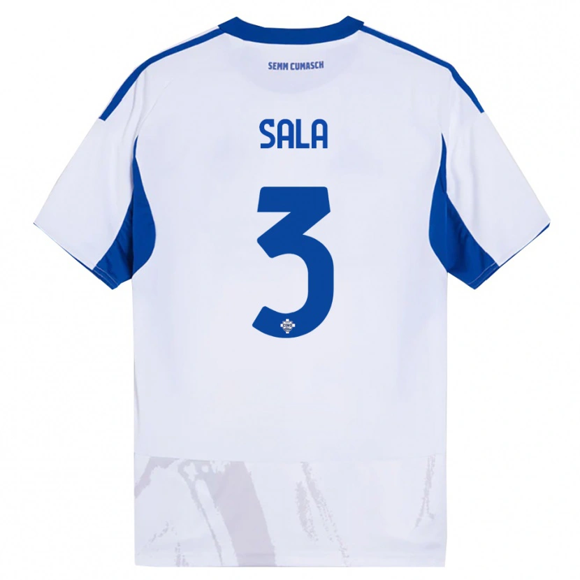Danxen Homem Camisola Marco Sala #3 Branco Azul Alternativa 2025/26 Camisa Brasil