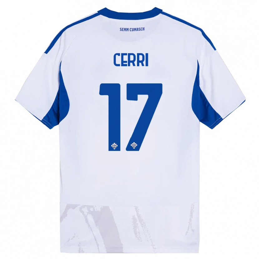 Danxen Homem Camisola Alberto Cerri #17 Branco Azul Alternativa 2025/26 Camisa Brasil