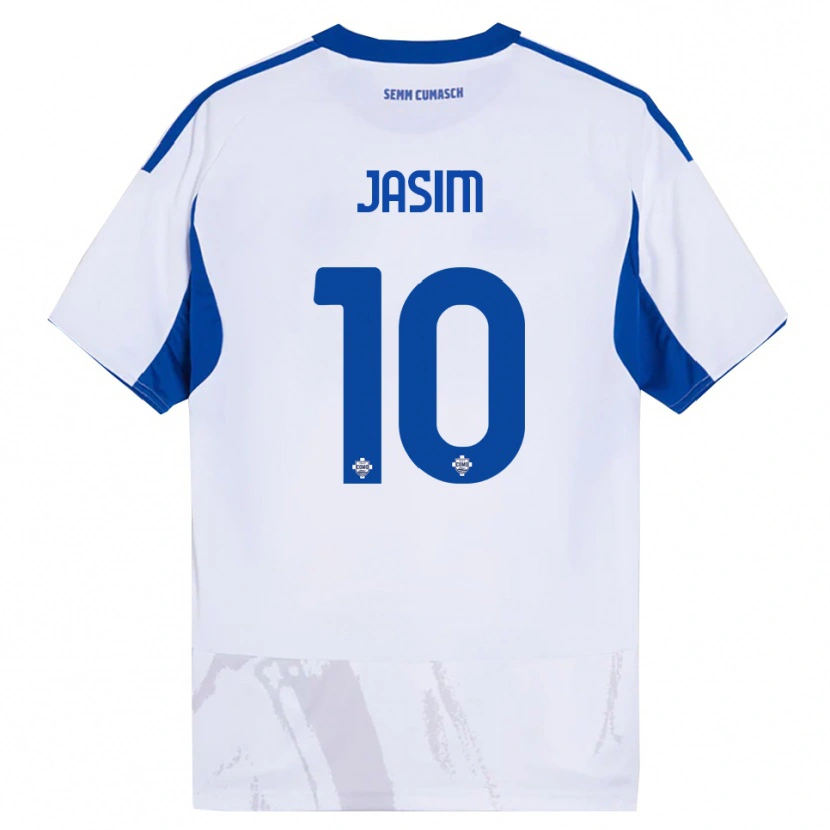 Danxen Homem Camisola Ali Jasim #10 Branco Azul Alternativa 2025/26 Camisa Brasil