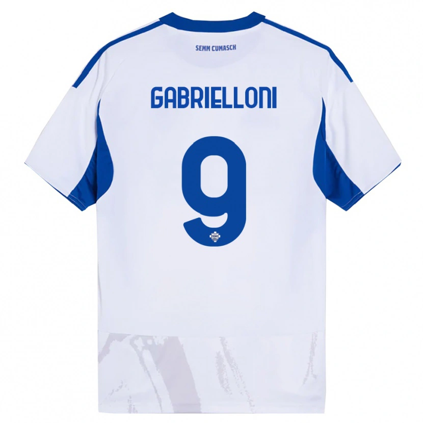 Danxen Homem Camisola Alessandro Gabrielloni #9 Branco Azul Alternativa 2025/26 Camisa Brasil