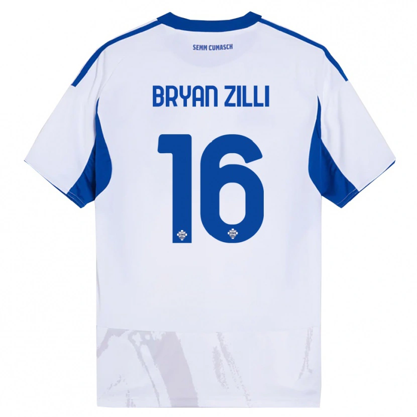 Danxen Homem Camisola Rocco Bryan Zilli #16 Branco Azul Alternativa 2025/26 Camisa Brasil
