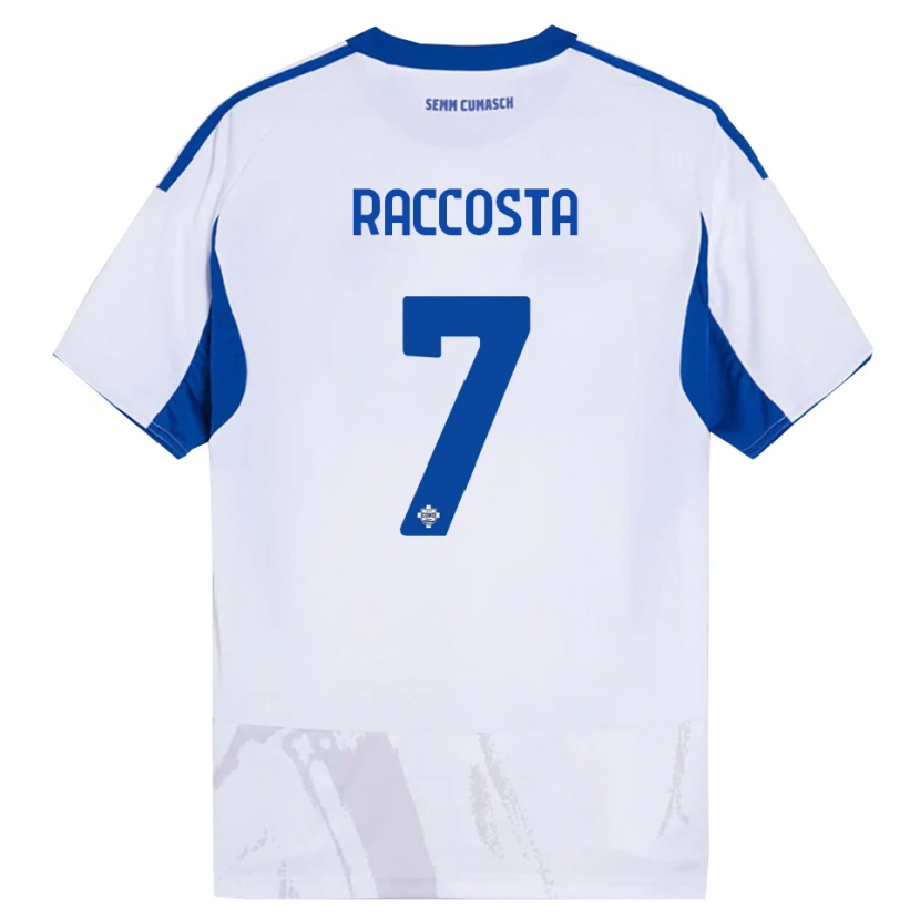 Danxen Homem Camisola Jacopo Raccosta #7 Branco Azul Alternativa 2025/26 Camisa Brasil