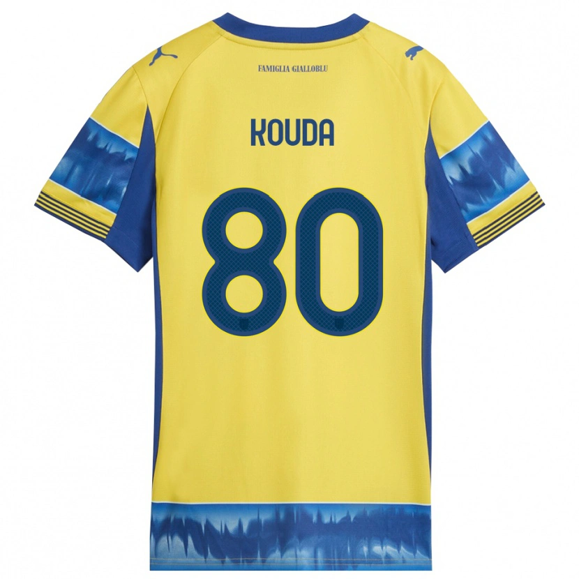 Danxen Homem Camisola Rachid Kouda #80 Amarelo Azul Alternativa 2025/26 Camisa Brasil