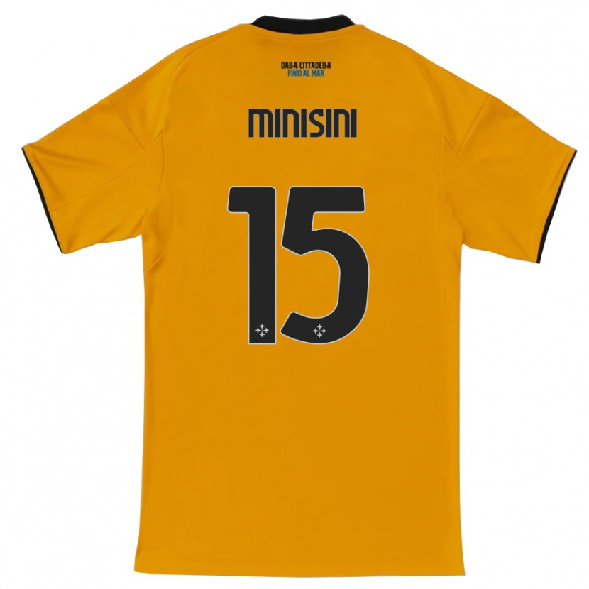 Danxen Homem Camisola Niccolò Minisini #15 Laranja Azul Alternativa 2025/26 Camisa Brasil