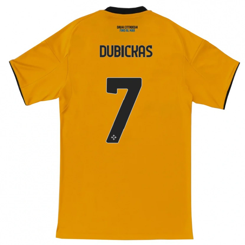 Danxen Homem Camisola Edgaras Dubickas #7 Laranja Azul Alternativa 2025/26 Camisa Brasil