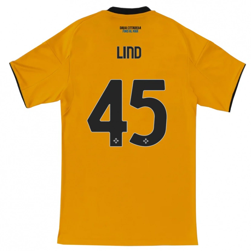 Danxen Homem Camisola Alexander Lind #45 Laranja Azul Alternativa 2025/26 Camisa Brasil
