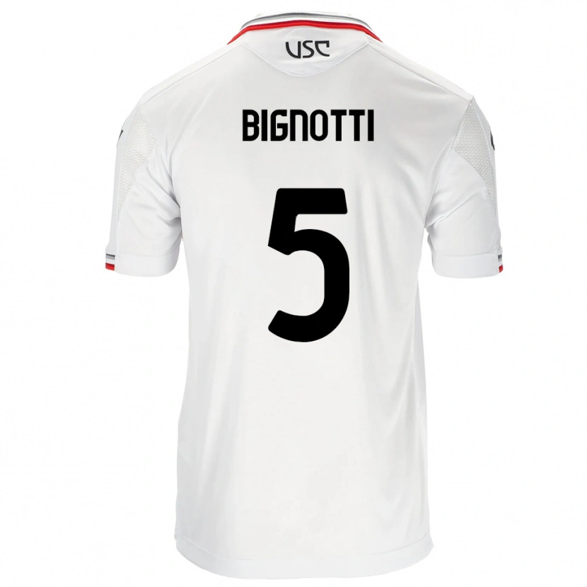 Danxen Homem Camisola Francesco Bignotti #5 Branco Vermelho Alternativa 2025/26 Camisa Brasil