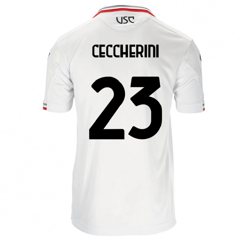 Danxen Homem Camisola Federico Ceccherini #23 Branco Vermelho Alternativa 2025/26 Camisa Brasil
