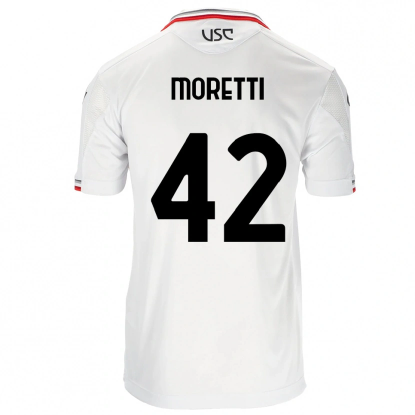 Danxen Homem Camisola Lorenzo Moretti #42 Branco Vermelho Alternativa 2025/26 Camisa Brasil