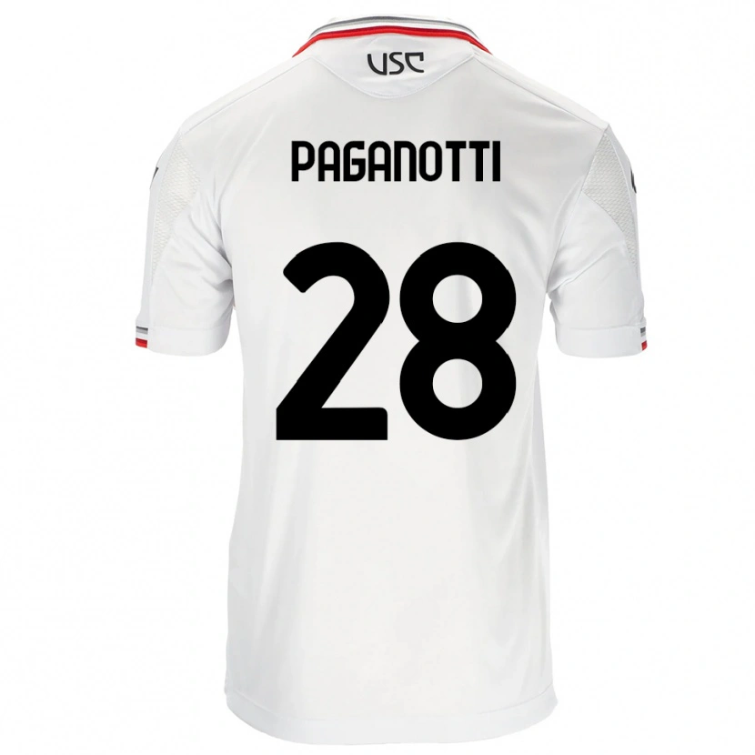 Danxen Homem Camisola Michele Paganotti #28 Branco Vermelho Alternativa 2025/26 Camisa Brasil