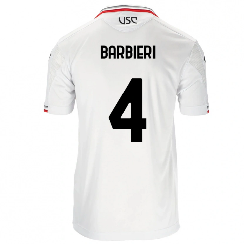 Danxen Homem Camisola Tommaso Barbieri #4 Branco Vermelho Alternativa 2025/26 Camisa Brasil