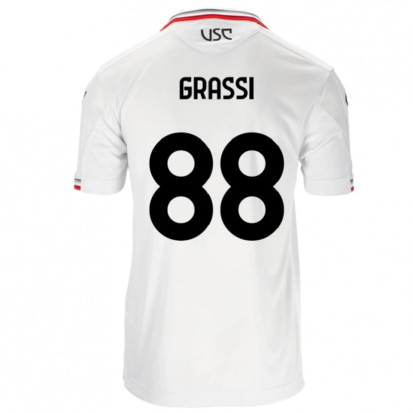 Danxen Homem Camisola Alberto Grassi #88 Branco Vermelho Alternativa 2025/26 Camisa Brasil