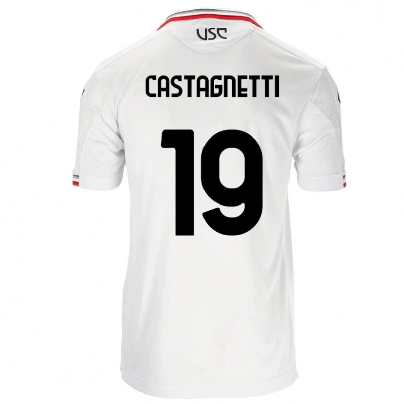 Danxen Homem Camisola Michele Castagnetti #19 Branco Vermelho Alternativa 2025/26 Camisa Brasil