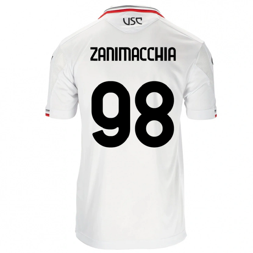 Danxen Homem Camisola Luca Zanimacchia #98 Branco Vermelho Alternativa 2025/26 Camisa Brasil
