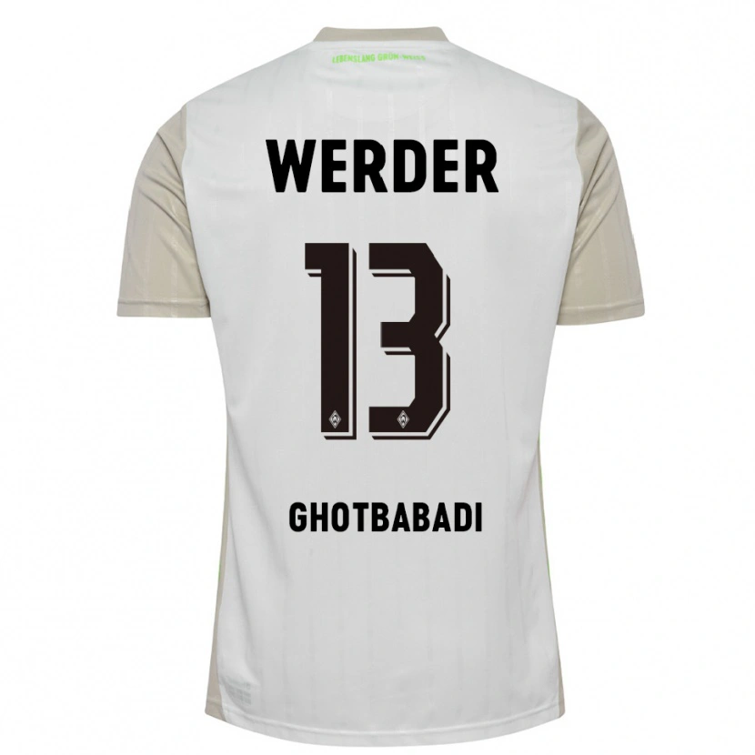 Danxen Homem Camisola Reza Ghotbabadi #13 Branco Preto Alternativa 2025/26 Camisa Brasil