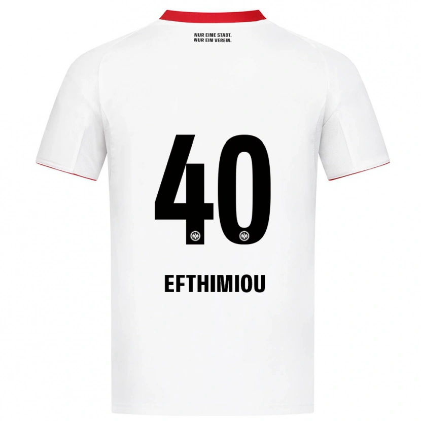 Danxen Homem Camisola Sissis Efthimiou #40 Branco Vermelho Alternativa 2025/26 Camisa Brasil