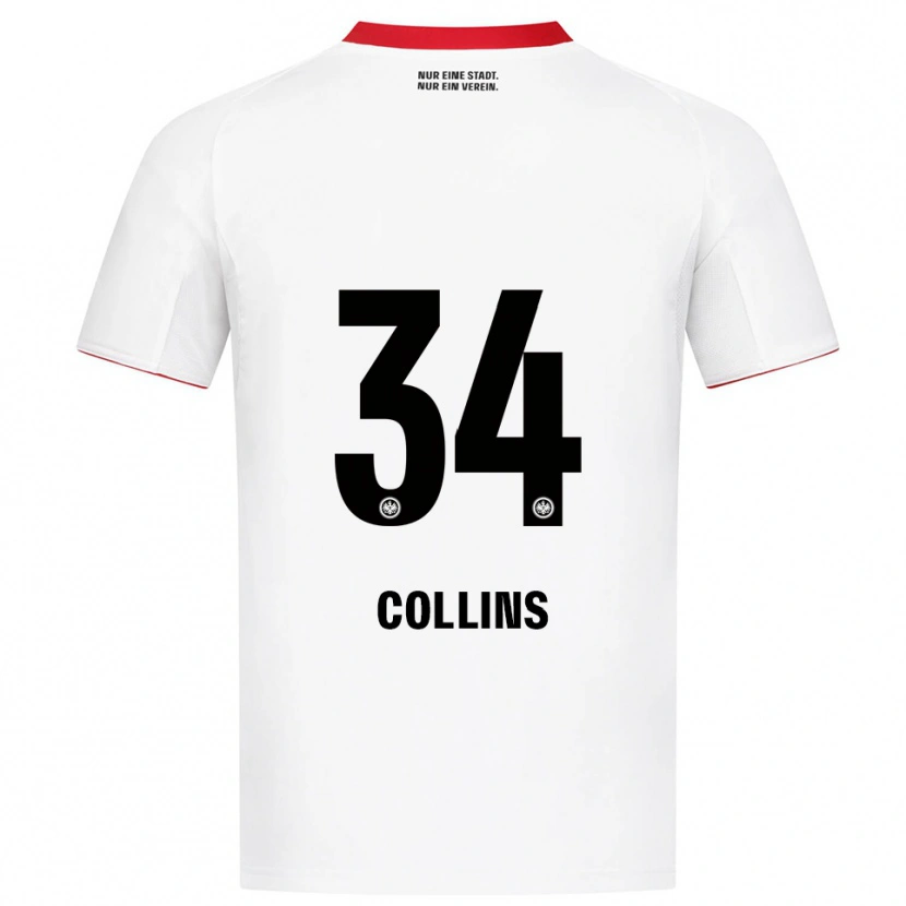 Danxen Homem Camisola Nnamdi Collins #34 Branco Vermelho Alternativa 2025/26 Camisa Brasil