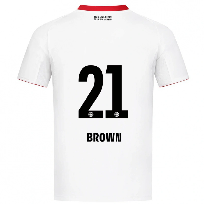 Danxen Homem Camisola Nathaniel Brown #21 Branco Vermelho Alternativa 2025/26 Camisa Brasil